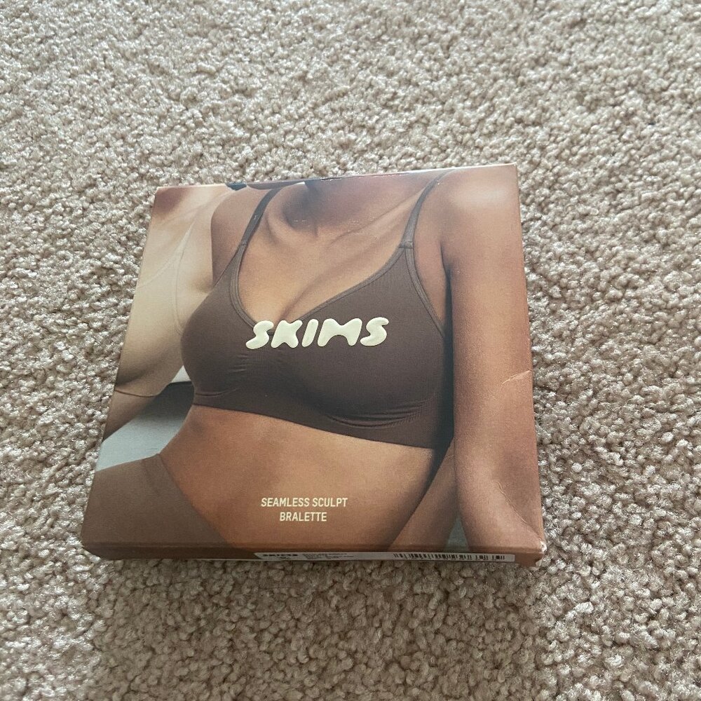 New Skims Seamless Sculpt Bralette Black Size M